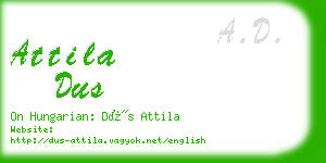 attila dus business card